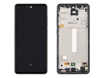 Дисплей для Samsung A525F/A526B/A528B Galaxy A52/A52 5G/A52s 5G в рамке + тачскрин (черный) 100%