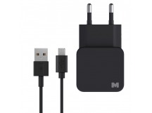                         Maverick С65 Набор СЗУ USB+ дата-кабель micro USB (2,1A) черный