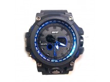 Часы наручные SBAO мужские с силиконовым ремешком (black/blue) (8039)