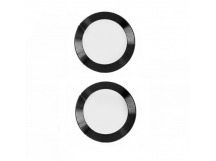 Защитное стекло линзы камеры для iPhone 12 (комплект 2 шт.) Черное