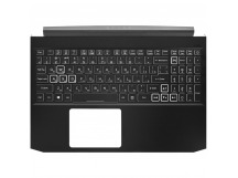 Топ-панель для Acer Nitro 5 AN515-45 чёрная с RGB-подсветкой (узкий шлейф клавиатуры)