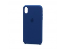 Чехол Silicone Case с лого для Apple iPhone XR (020) синий