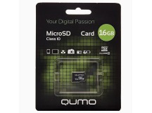 Карта флэш-памяти MicroSD 16 Гб Qumo без SD адаптера (class 10)