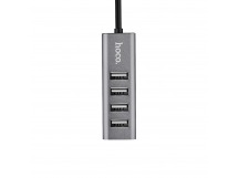 Хаб USB Hoco HB1 USB-4USB (80cm) (tarnish) (95235)