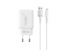 Адаптер Сетевой Borofone BA37A + кабель Micro USB 1м (White)