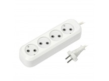 Удлинитель Smartbuy 4 гнезда 3 метра 10А/2,2кВт без заземления ПВС 2х1,0 (SBE-10-4-03-N) (1/40)