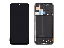 Дисплей для Samsung A705F/A707F Galaxy A70/A70S в рамке + тачскрин (черный) (OLED)
