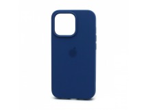 Чехол-накладка Silicone Case с лого для Apple iPhone 13 Pro (полная защита) (020) синий