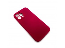 Чехол iPhone 13 Pro Max Silicone Case (Full Camera/No Logo) №05 Розово-Красный