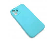 Чехол iPhone 12 Mini Silicone Case (Full Camera/No Logo) №03 Ледяное Синее Море