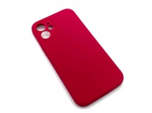 Чехол iPhone 12 Mini Silicone Case (Full Camera/No Logo) №05 Розово-Красный