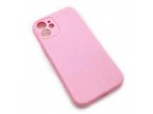 Чехол iPhone 12 Mini Silicone Case (Full Camera/No Logo) №07 Розовый