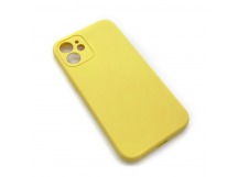 Чехол iPhone 12 Mini Silicone Case (Full Camera/No Logo) №14 Желтый