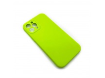 Чехол iPhone 12 Pro Max Silicone Case (Full Camera/No Logo) №21 Блестящий Зеленый