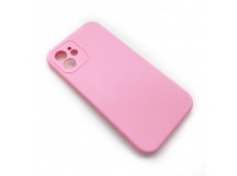 Чехол iPhone 12 Silicone Case (Full Camera/No Logo) №07 Розовый