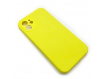 Чехол iPhone 12 Silicone Case (Full Camera/No Logo) №09 Блестящий Желтый