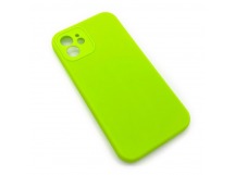 Чехол iPhone 12 Silicone Case (Full Camera/No Logo) №21 Блестящий Зеленый