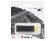 Флеш-накопитель USB 3.2 128GB Kingston DataTravele Exodia чёрный/желтый