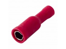Разъем штекерный полностью изолированный красный, гнездо 4 мм 0.5-1.5 мм² (РШПи-м 1.5-4/РШИм 1,25-5-