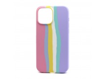                                     Чехол силиконовый iPhone 12/12 Pro (6,1") Silicone Case с лого (полная защита) (Rainbow002) роз-сир