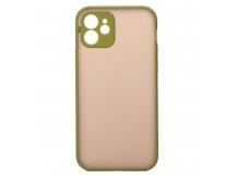 Чехол-накладка - PC041 для Apple iPhone 12 (green/black)