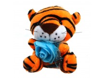 Игрушка мягкая-брелок тигр (цвет в ассортименте) 6,5см