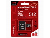 Карта флэш-памяти MicroSD 512 Гб Qumo +SD адаптер Pro seria UHS-1 U3