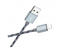 Кабель USB - Apple lightning Borofone BX24 Ring, 100 см (metal grey) (133773)