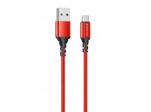 Кабель USB - micro USB Borofone BX54 Ultra bright 100см 2,4A (red) (133820)