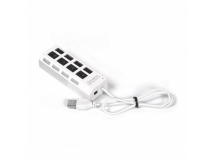                 USB HUB 4 порта с выключателями СуперЭконом SBHA-7204-W белый 