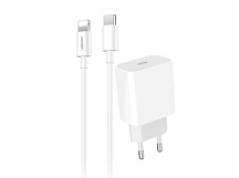                         Сетевое ЗУ USB Denmen DC06L PD + кабель iPhone 5/6 (PD/3.6A) белый*
