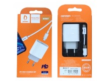                         Сетевое ЗУ USB Denmen DC06T PD + кабель Type-C (PD/3.6A) белый*