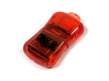 Картридер IRON Selection для TF Micro SD № 07 пластиковый (цвет красный, в пакетике)