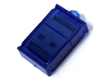 Картридер IRON Selection для TF Micro SD № 13 пластиковый (цвет синий, в пакетике)