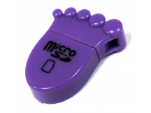 Картридер IRON Selection для TF Micro SD № 15 пластиковый (цвет фиолетовый, в пакетике)