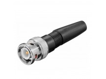 Штекер BNC на кабель, под винт (резиновый хвостик)