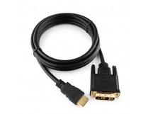 Шнур шт.HDMI - шт.DVI-D 1,8м экран, чёрный, пакет "Cablexpert"