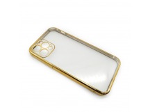 Чехол iPhone 12 Pro Style Силикон Прозрачный Золотой