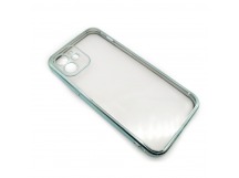 Чехол iPhone 12 Style Силикон Прозрачный Зеленый