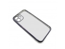 Чехол iPhone 12 Style Силикон Прозрачный Черный