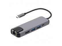 Хаб USB Type-C - BYL-2015 (HDMI, USB-C, USBx2, Ethernet)(127302)