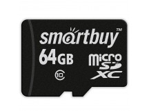 Карта флэш-памяти MicroSD 64 Гб Smart Buy без SD адаптера (class 10) LE