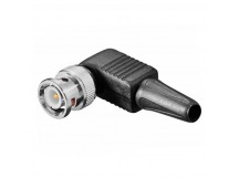 Штекер BNC на кабель, под винт (угловой)