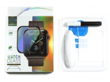 Защитное стекло "UV комплект" для Apple Watch 7/8/9 (41 мм) (клей, лампа)
