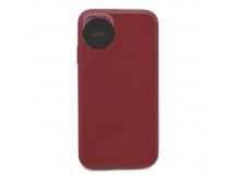                                 Чехол силикон-пластик iPhone XR глянец с логотипом бордовый*