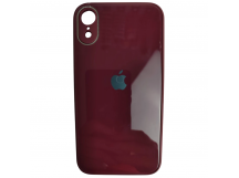                                 Чехол силикон-пластик iPhone XR глянец с логотипом бордовый*