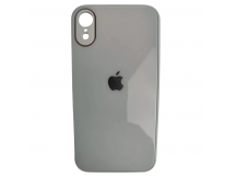                                 Чехол силикон-пластик iPhone XR глянец с логотипом светло-серый*
