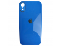                                 Чехол силикон-пластик iPhone XR глянец с логотипом синий*