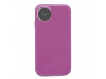                                 Чехол силикон-пластик iPhone XR глянец с логотипом темно-розовый*