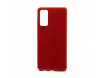 Чехол-накладка Leather Cover для Samsung Galaxy S20 FE красный